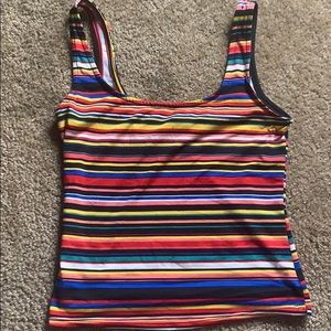 Colorful Striped Crop Top